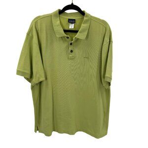 Patagonia Organic Cotton Bright Green Polo Shirt Mens XL